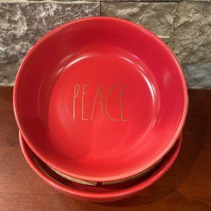 Rae Dunn Christmas Red Pasta Bowls